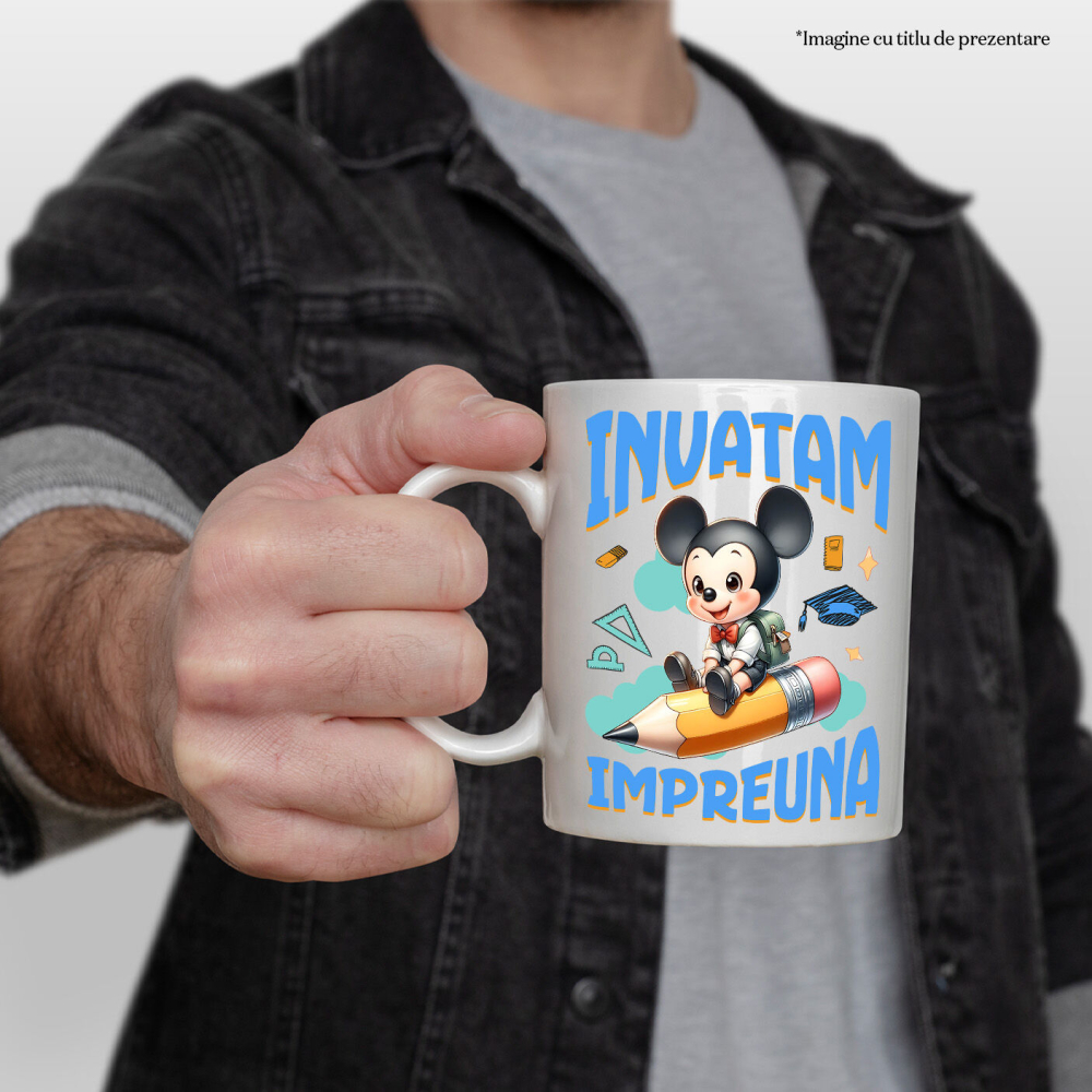 Cana Cu Minnie Mouse – Invatatura Cu Stil, Impreuna Cu Prietenii, Ceramica, 330ML [2]