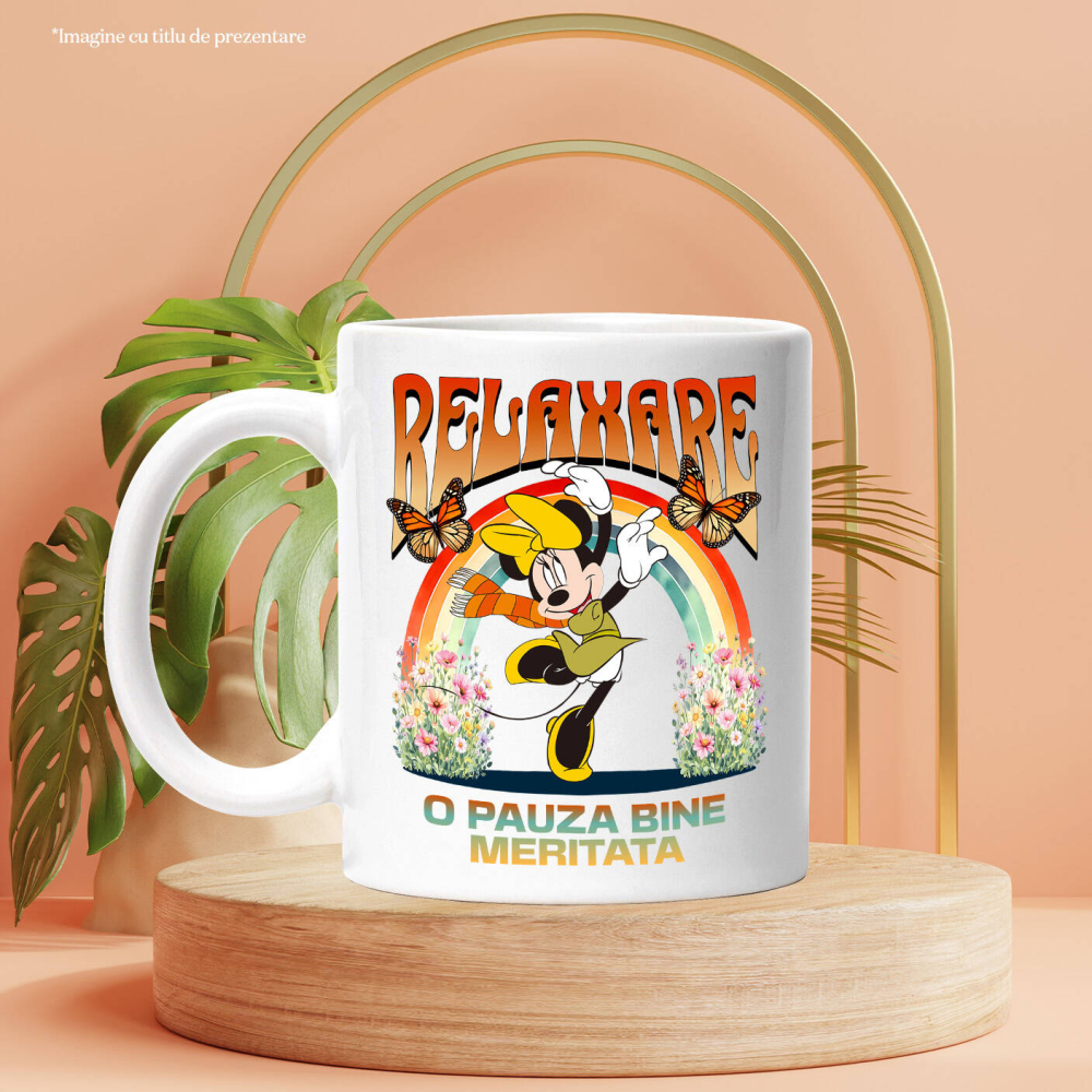 Cana Cu Minnie Pe Ritmuri Vesele de Dans, Ceramica, 330ML [4]