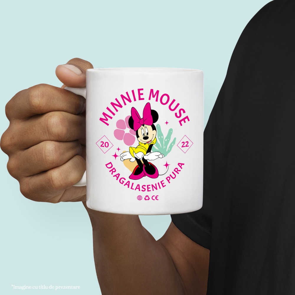 Cana Cu Minnie, prietena tuturor cu inima de aur, Ceramica, 330ML [3]