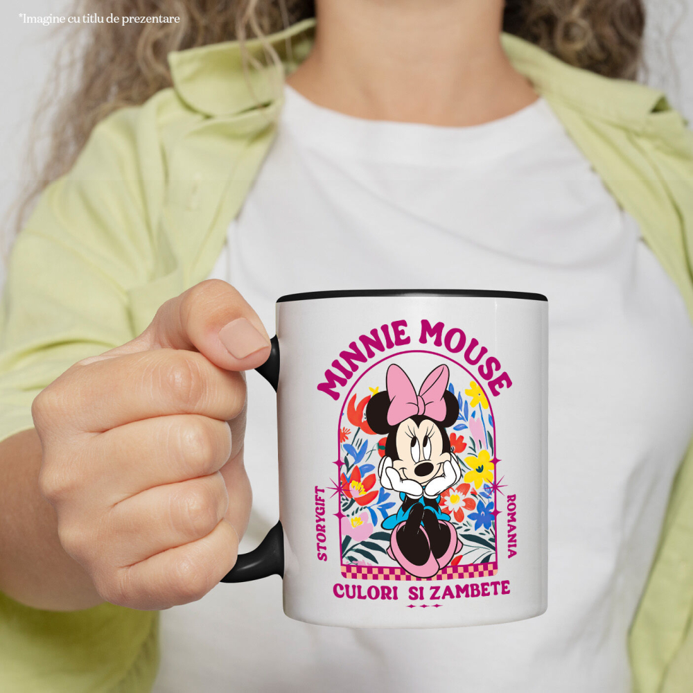 Cana Cu Minnie și lumea florală, Ceramica, 330ML [2]