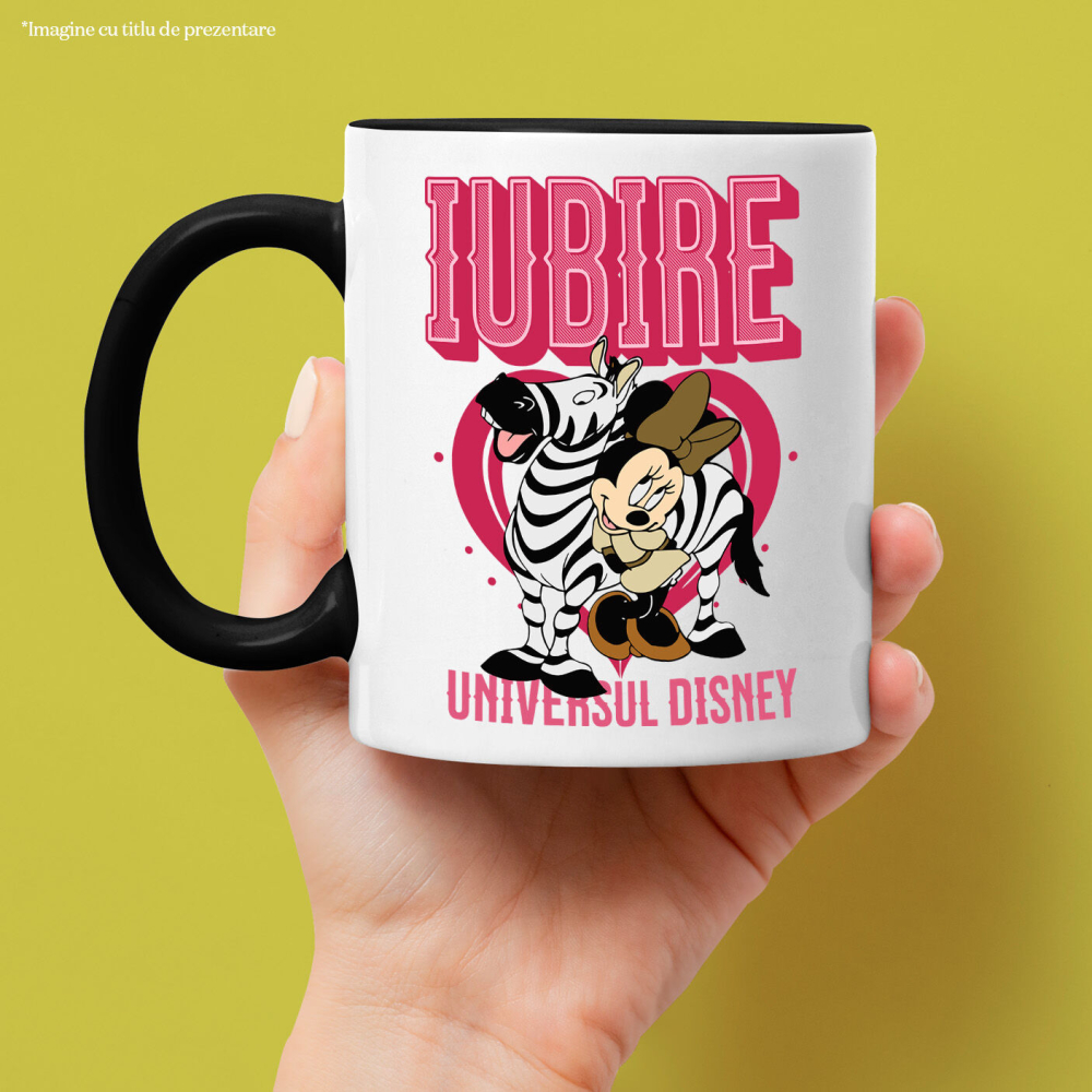 Cana Cu Minnie si Zebra – Aventura cu Zambete, Ceramica, 330ML [3]