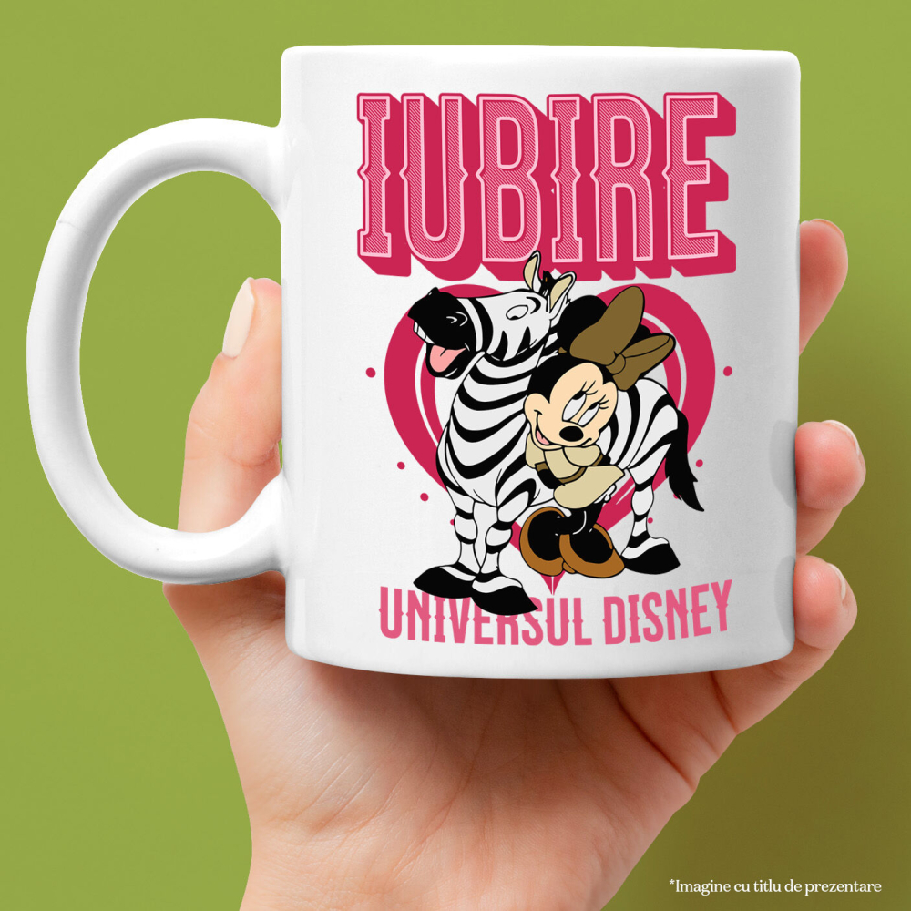 Cana Cu Minnie si Zebra – Aventura cu Zambete, Ceramica, 330ML [2]