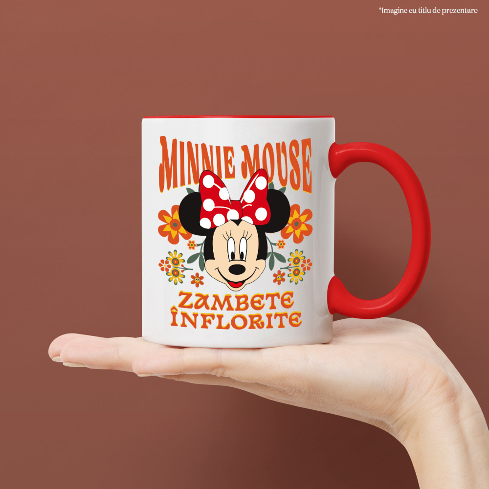Cana Cu Minnie, zâmbitoare și curajoasă, Ceramica, 330ML [2]
