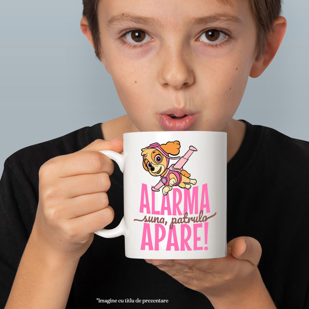 Cana Cu Patrula Catelusilor Paw Patrol - Aventuri, curaj și salvari epice cu cei mai curajosi caini din patrula Ceramica, 330ML, cu Maner Alb [2]