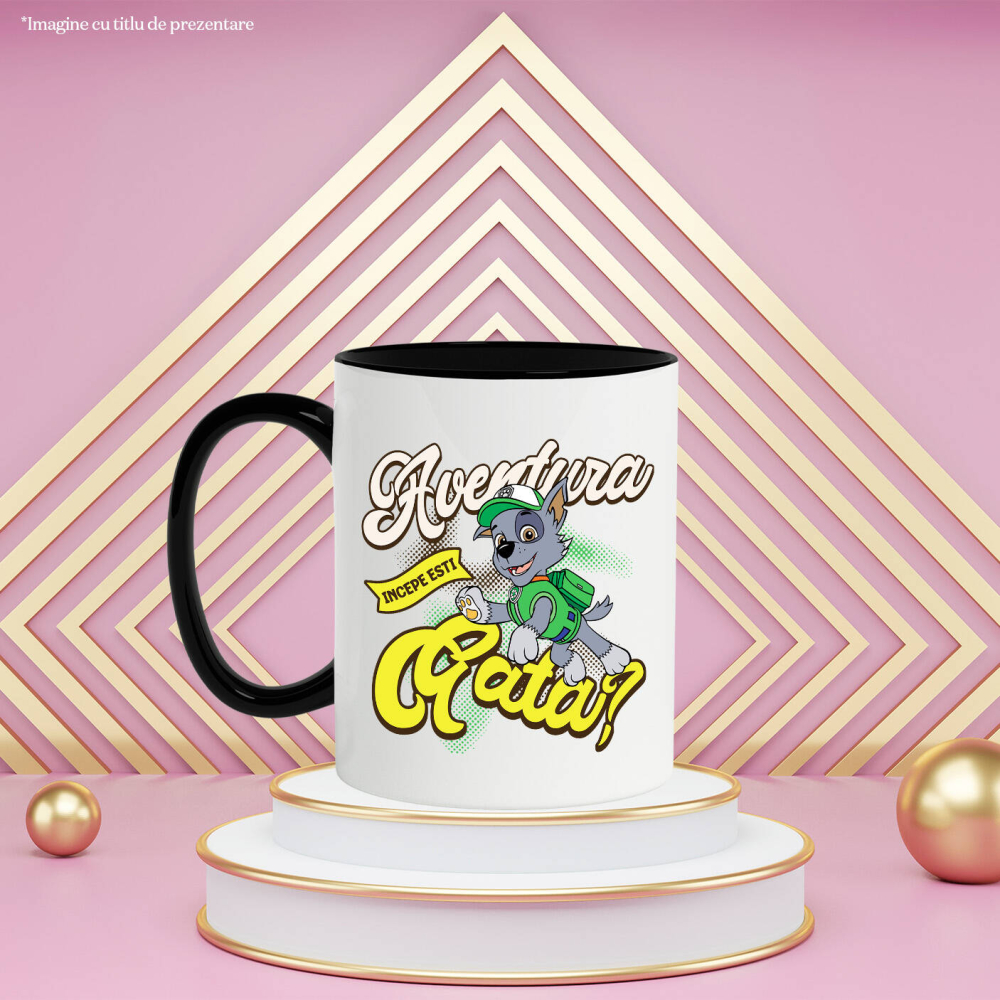 Cana Cu Patrula Catelusilor Rocky - Salvatorul care protejeaza planeta, Ceramica, 330ML [4]