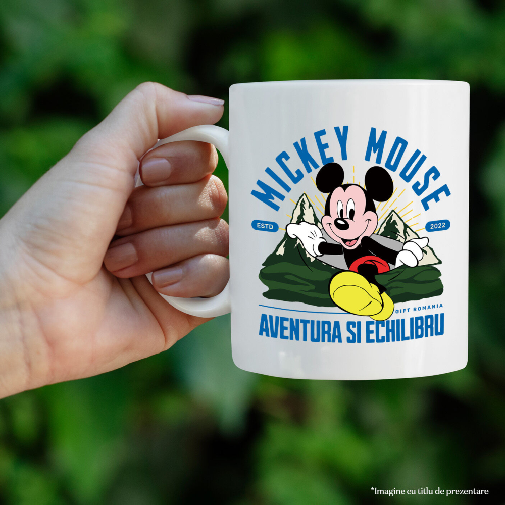 Cana Cu Pe Carari Montane cu Mickey Mouse, Ceramica, 330ML [3]