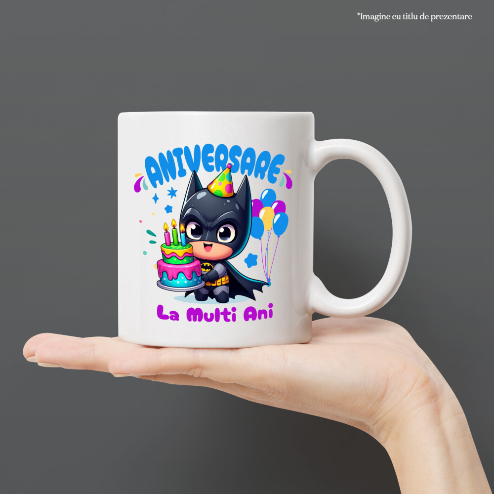 Cana Cu Petrecere cu Batman – Salvatorul Zilei, Ceramica, 330ML [2]
