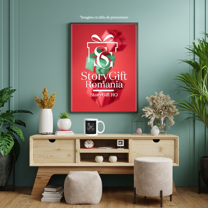 Cana Cu Piese De Sah, Jocul Mintii, Alb Negru, Iubitorii De Sah, 330 ml,   cu maner Alb [4]