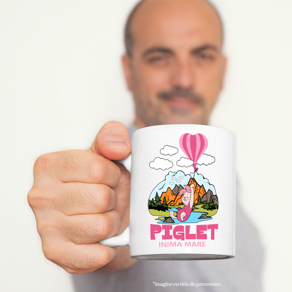 Cana Cu Piglet - Micutul care face lumea mai frumoasa, Ceramica, 330ML [3]