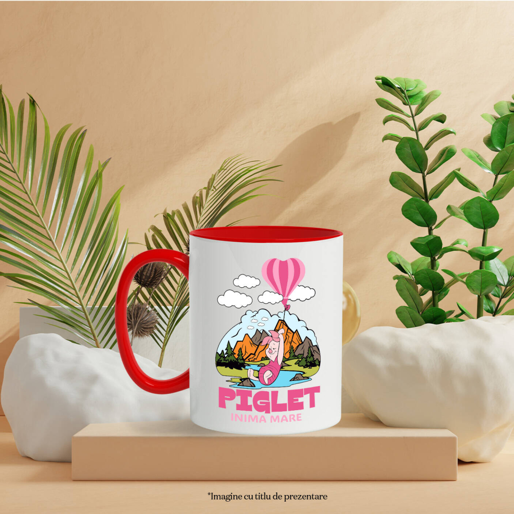 Cana Cu Piglet - Micutul care face lumea mai frumoasa, Ceramica, 330ML [4]
