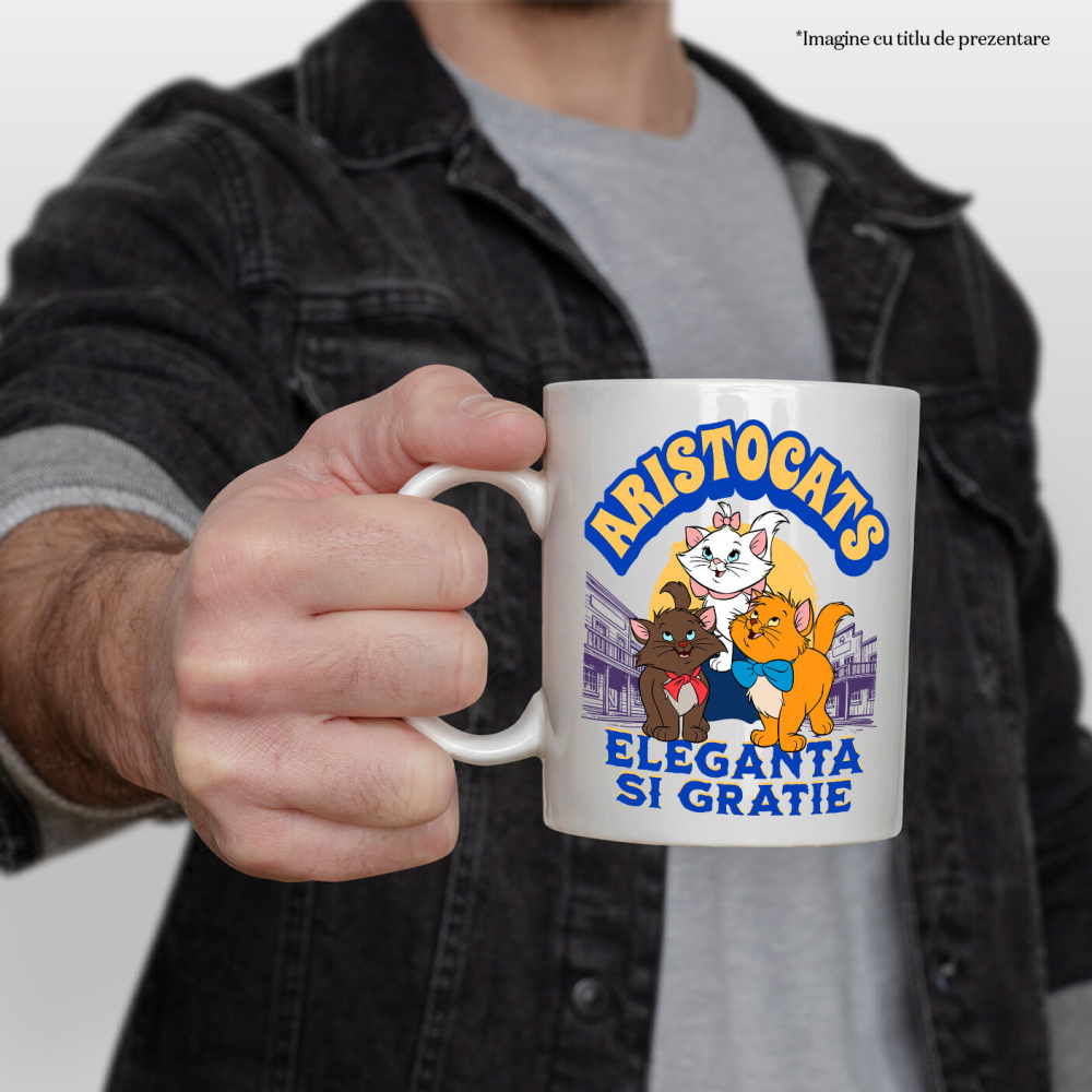 Cana Cu Pisici Regale si Fermecate, Ceramica, 330ML [3]