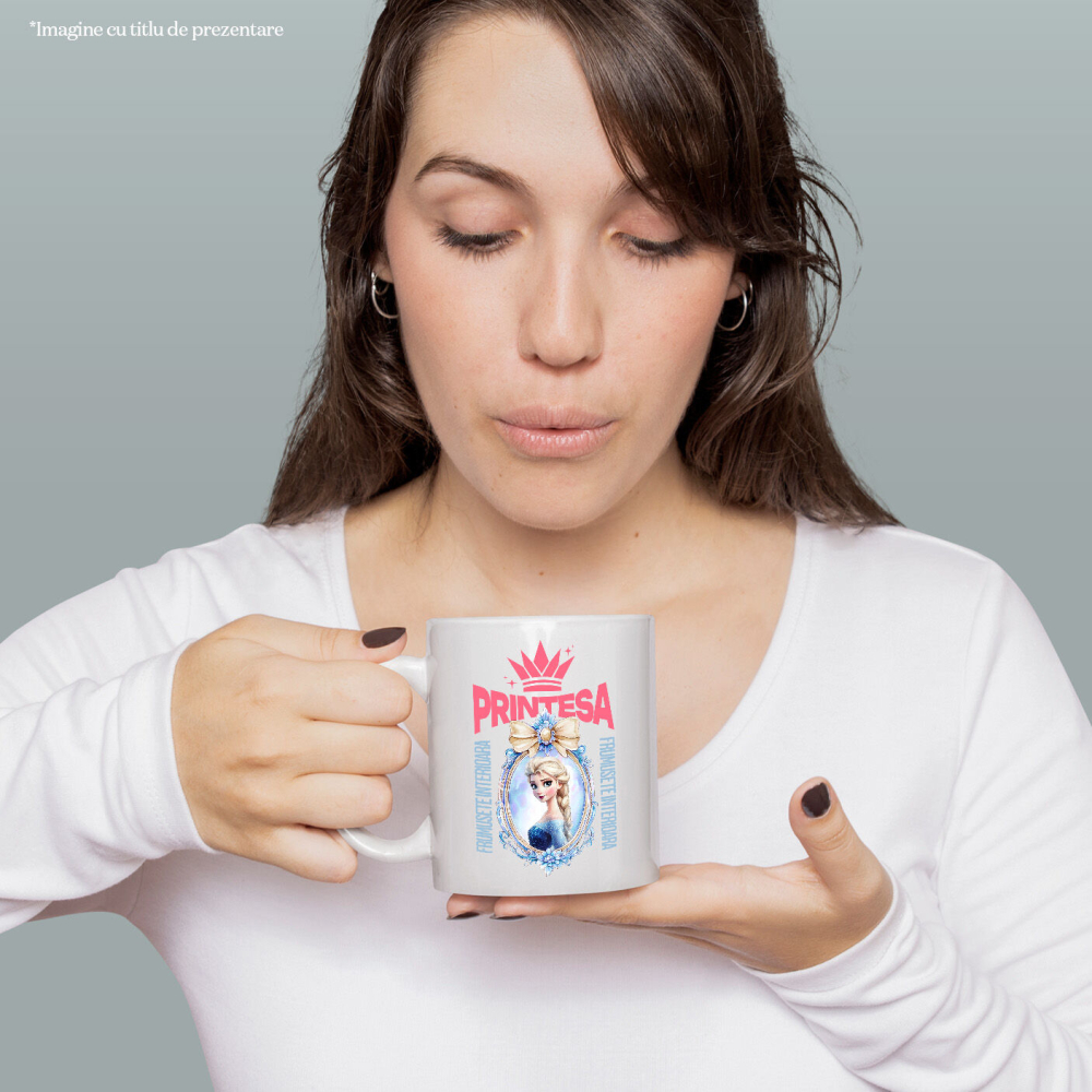 Cana Cu Printesa - Frozen Printesa: Magia Inghetului Ceramica, 330ML, cu Maner Alb [2]