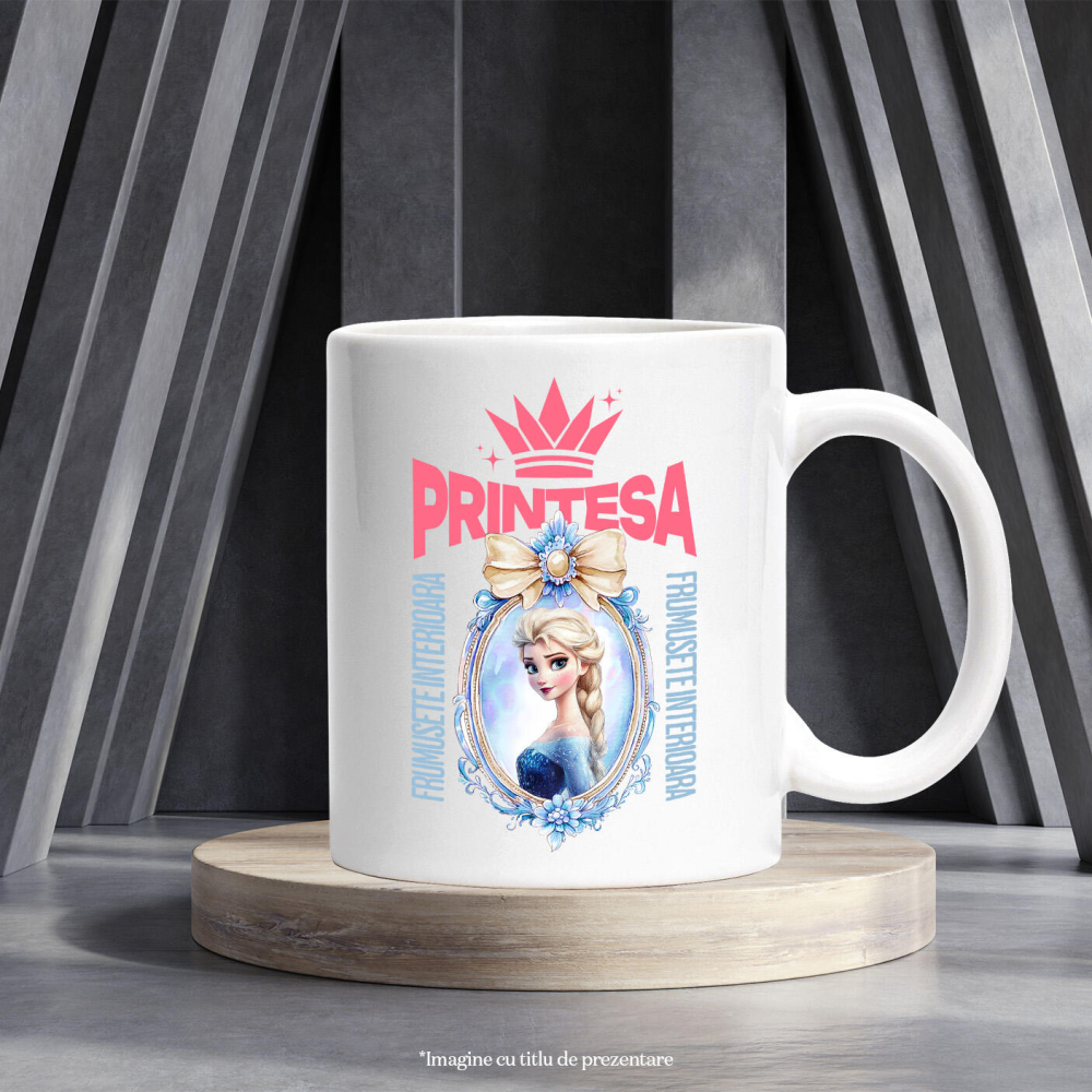 Cana Cu Printesa - Frozen Printesa: Magia Inghetului Ceramica, 330ML, cu Maner Alb [3]