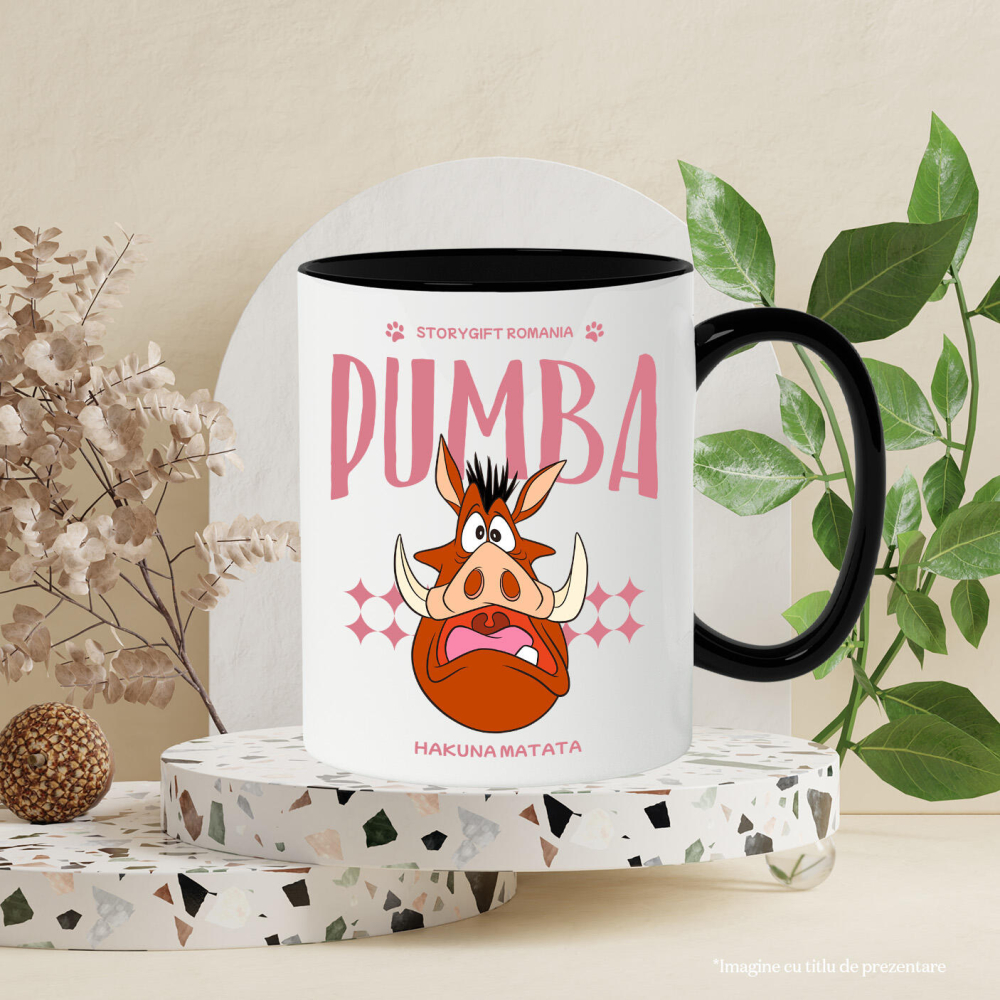 Cana Cu Pumba si prietenii, o lume florala de veselie, Ceramica, 330ML [4]