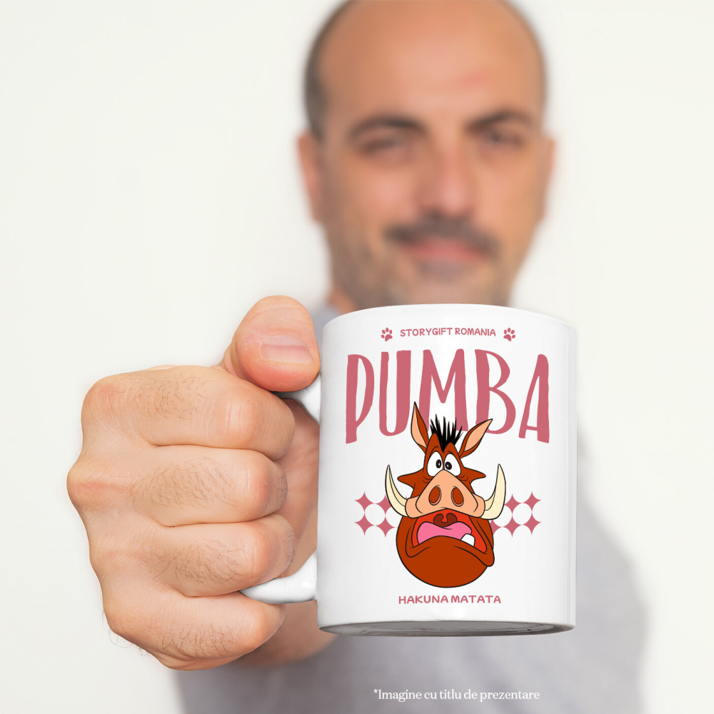 Cana Cu Pumba si prietenii, o lume florala de veselie, Ceramica, 330ML [2]