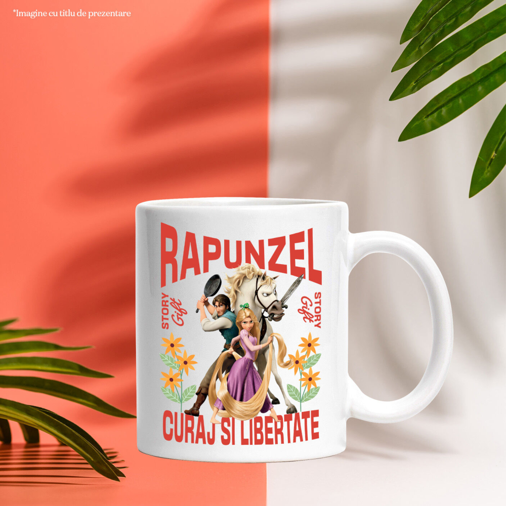 Cana Cu Rapunzel, Flynn Si Maximus – Trei Incurcaturi Si O Evadare, Ceramica, 330ML [4]
