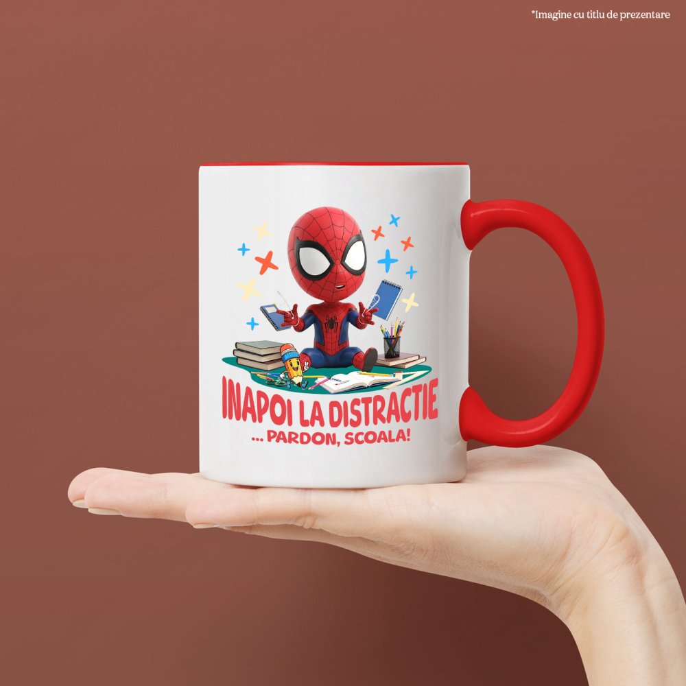 Cana Cu Spiderman – Inceput De Scoala Vesel, Ceramica, 330ML [2]