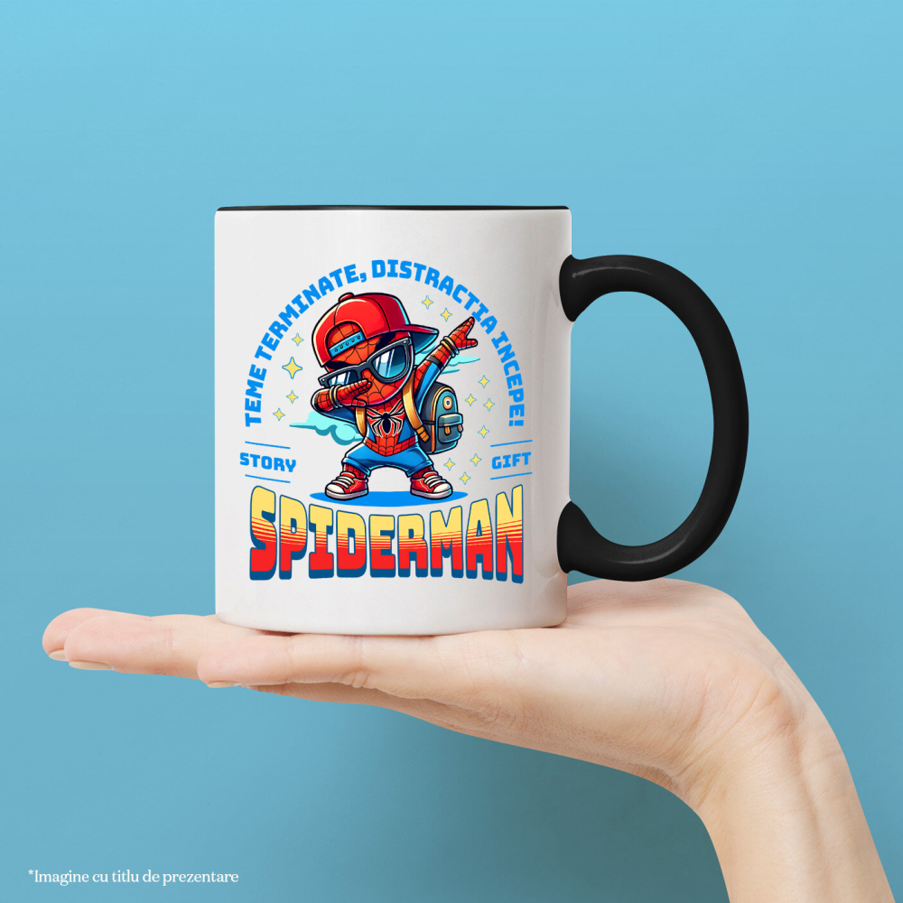 Cana Cu Spiderman – Invata si Creste, Ceramica, 330ML [3]