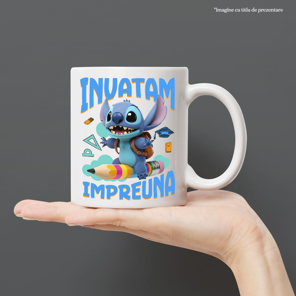 Cana Cu Stitch – Aventuri Amuzante de Invatare, Ceramica, 330ML [2]