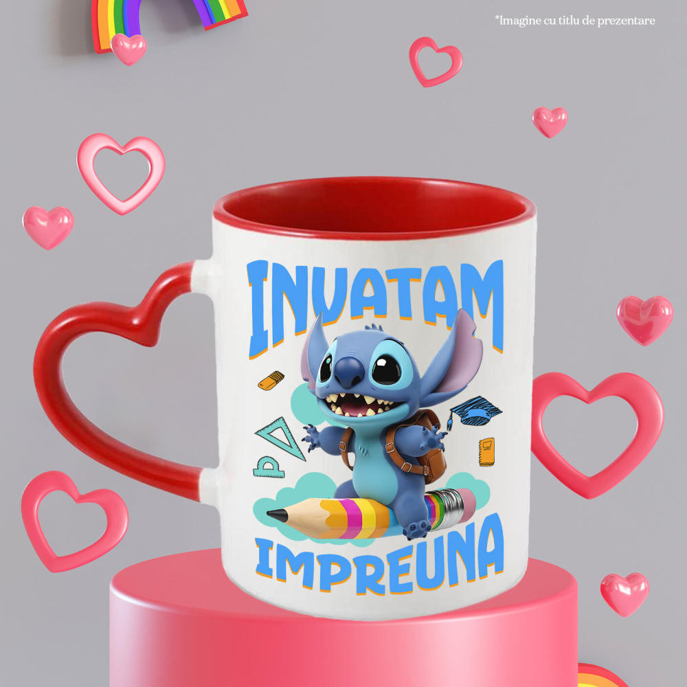 Cana Cu Stitch – Aventuri Amuzante de Invatare, Ceramica, 330ML [4]