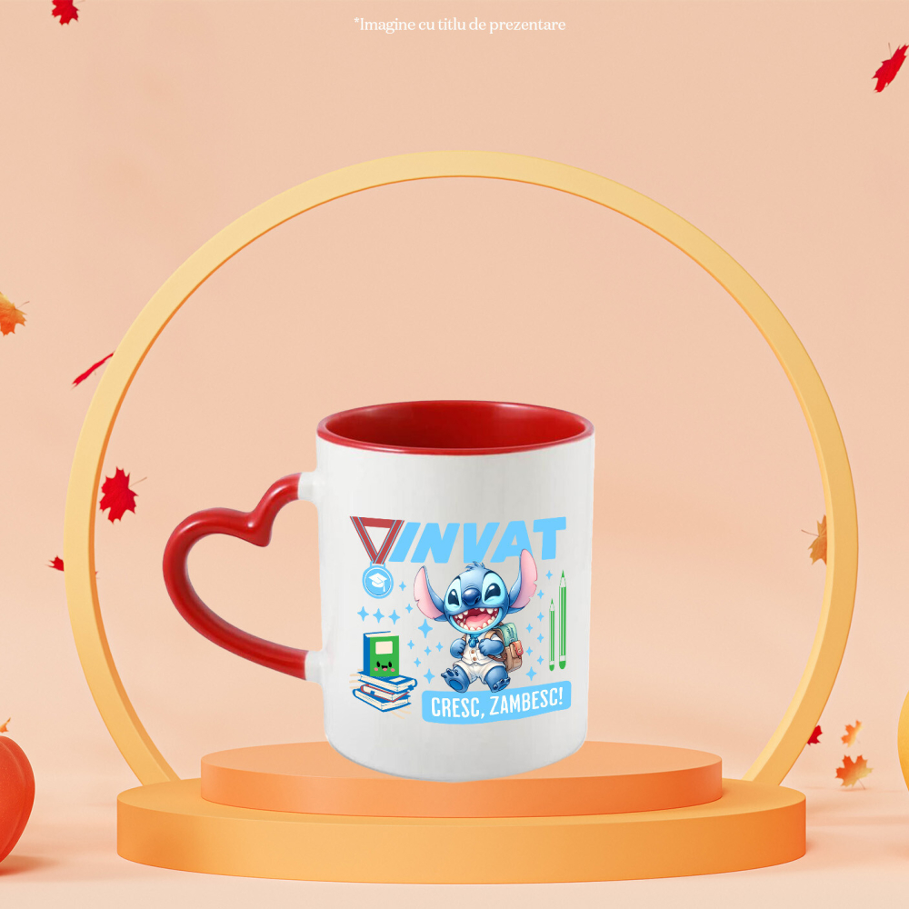 Cana Cu Stitch – Invata, Creste, Zambeste, Ceramica, 330ML [2]