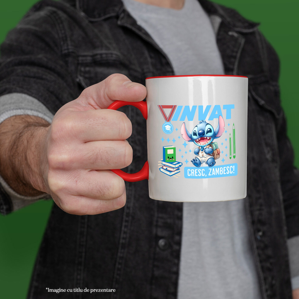 Cana Cu Stitch – Invata, Creste, Zambeste, Ceramica, 330ML [3]