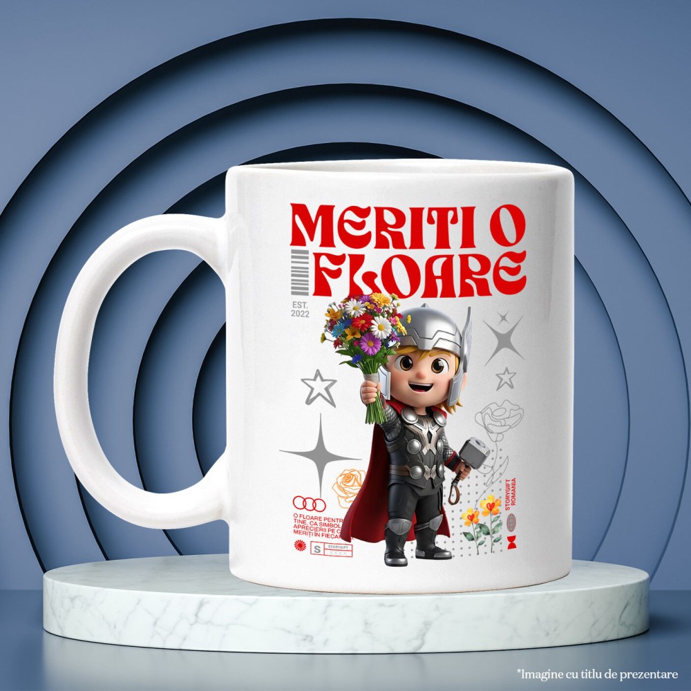 Cana Cu Thor - Flori Magice din Lumea Disney, Ceramica, 330ML [4]