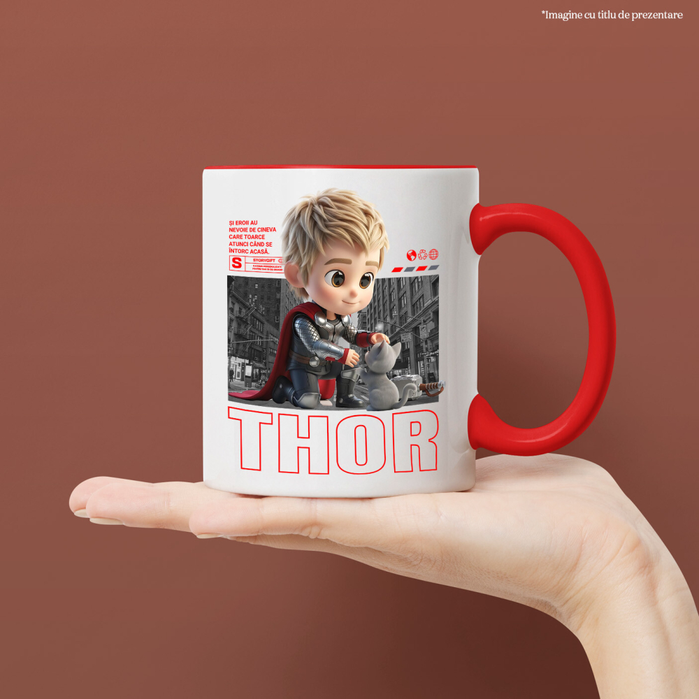 Cana Cu Thor si Pisicuta – Aventura Legendară, Ceramica, 330ML [2]