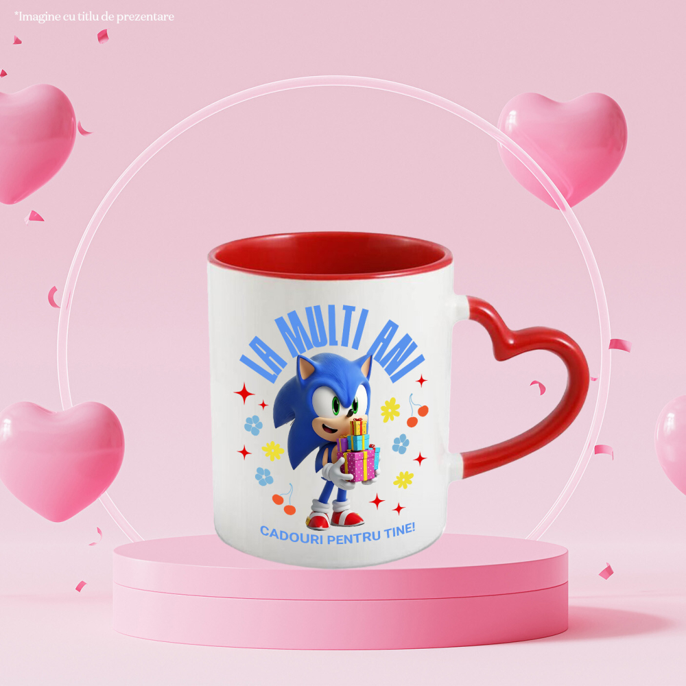 Cana Cu Totul pentru Ziua Ta cu Sonic, Ceramica, 330ML [2]