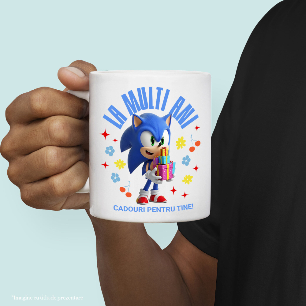Cana Cu Totul pentru Ziua Ta cu Sonic, Ceramica, 330ML [3]
