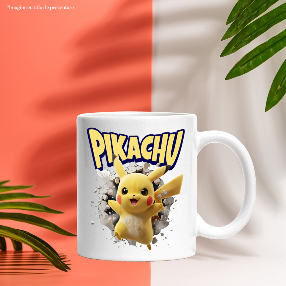 Cana Cu Un Cadru Electrizant cu Pikachu, Ceramica, 330ML [4]