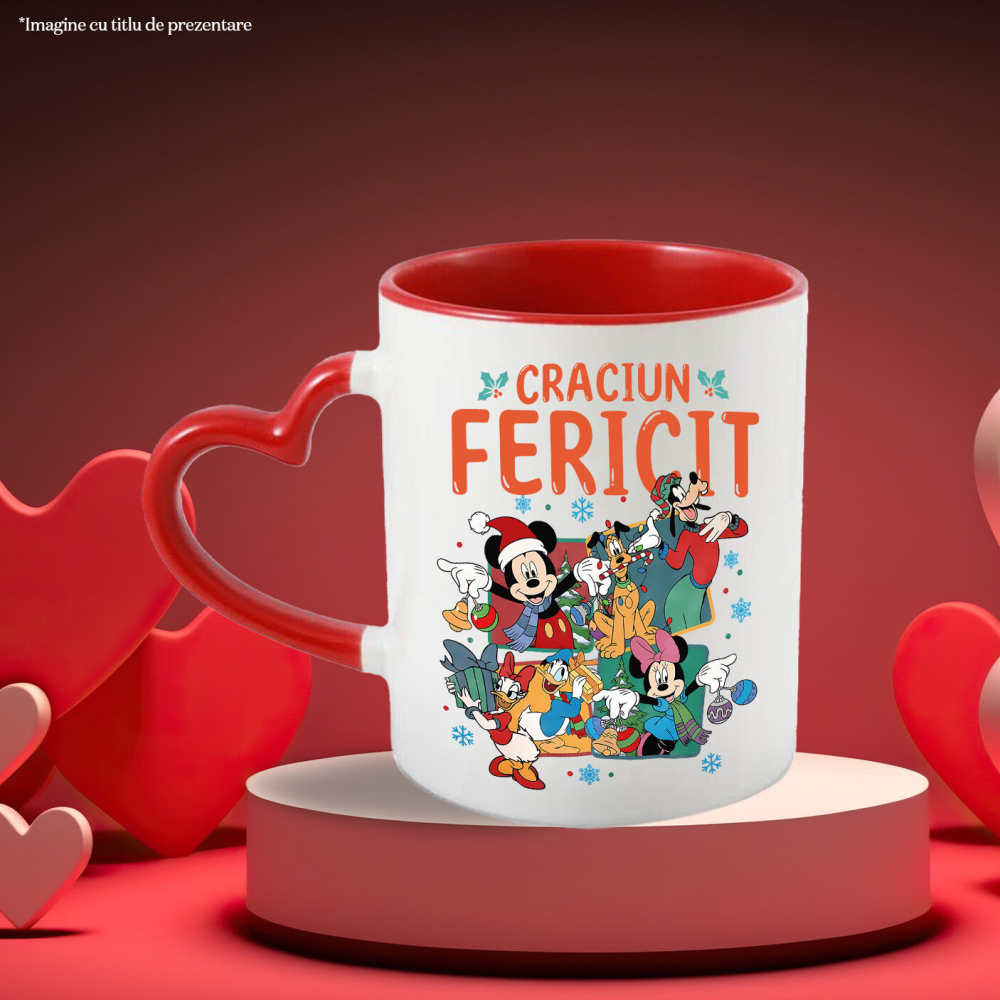 Cana Cu Univers Disney cu Prietenii Mickey Mouse de Craciun, Ceramica, 330ML [4]