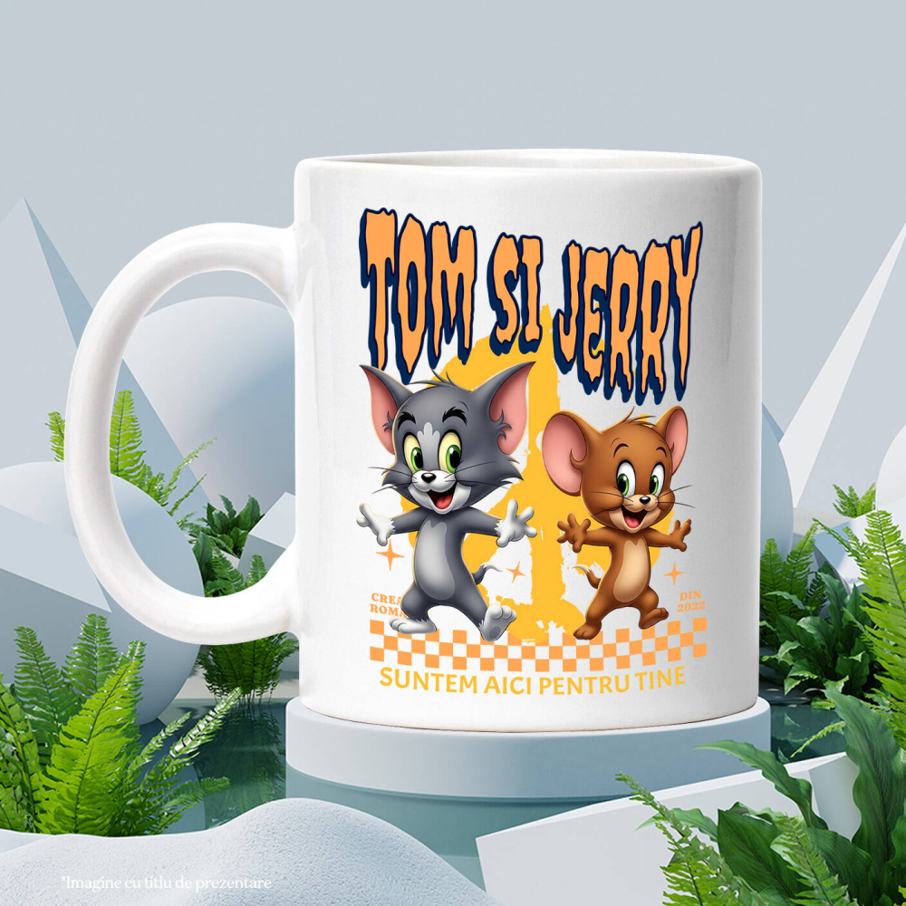 Cana Cu Universul Disney cu Tom and Jerry, Ceramica, 330ML [4]