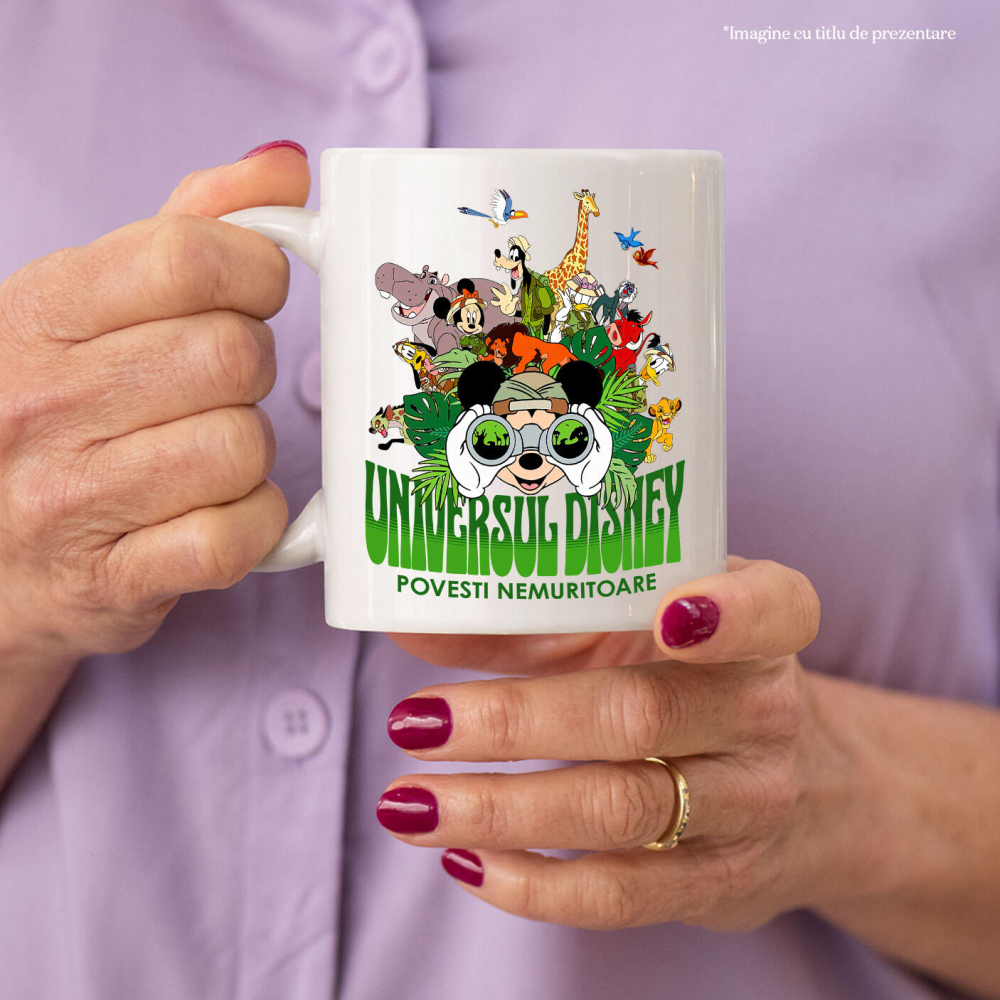 Cana Cu Universul Magic al Disney Ceramica, 330ML, cu Maner Alb [2]