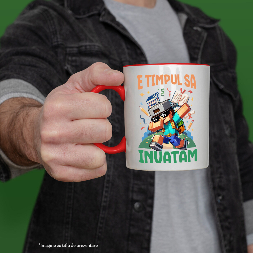 Cana Cu Veselie si Creativitate cu Minecraft, Ceramica, 330ML [2]