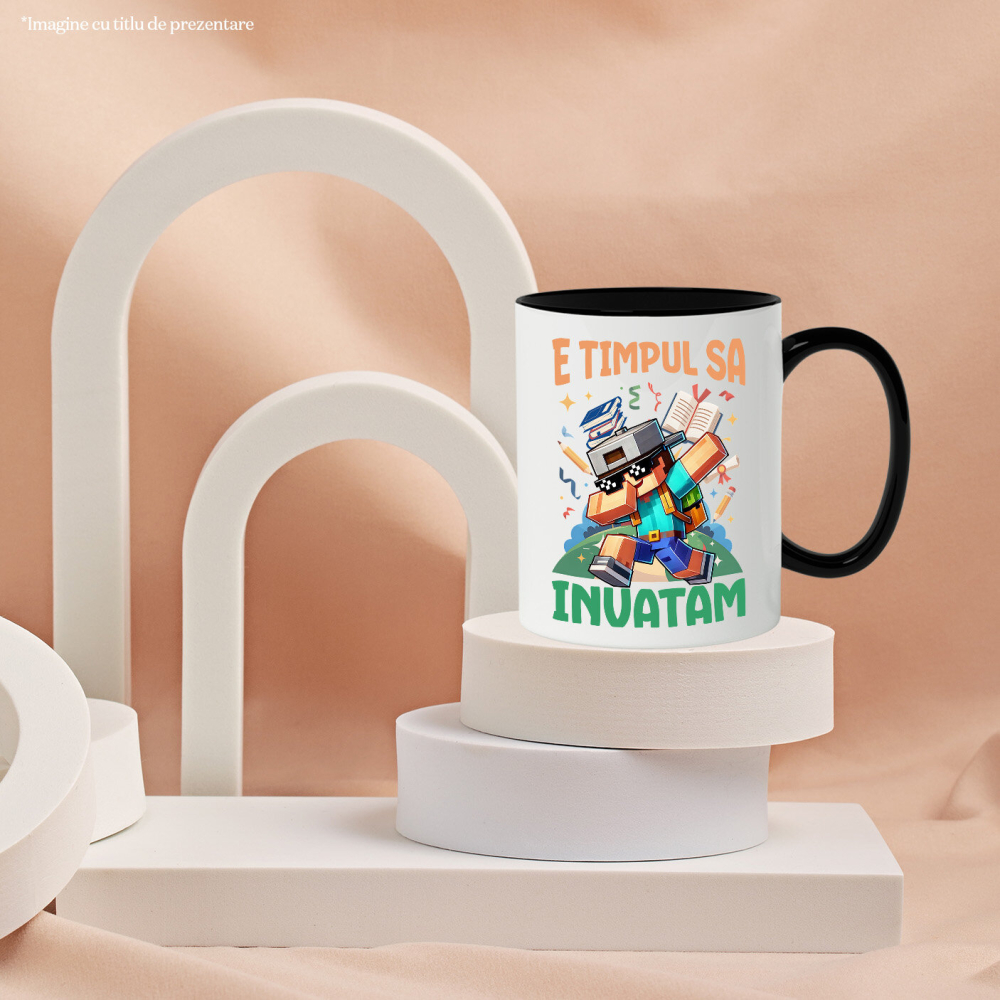 Cana Cu Veselie si Creativitate cu Minecraft, Ceramica, 330ML [4]