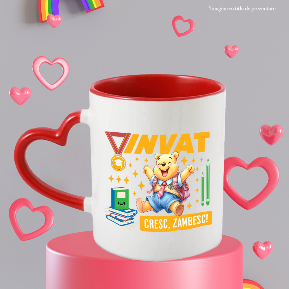 Cana Cu Winnie de Plus – Descopera si Invata, Ceramica, 330ML [4]