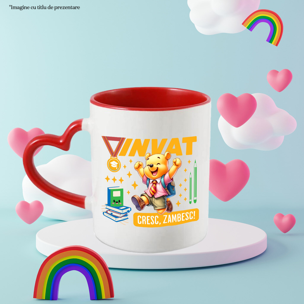 Cana Cu Winnie: Descoperim, Zambim Si Ne Dezvoltam, Ceramica, 330ML [4]