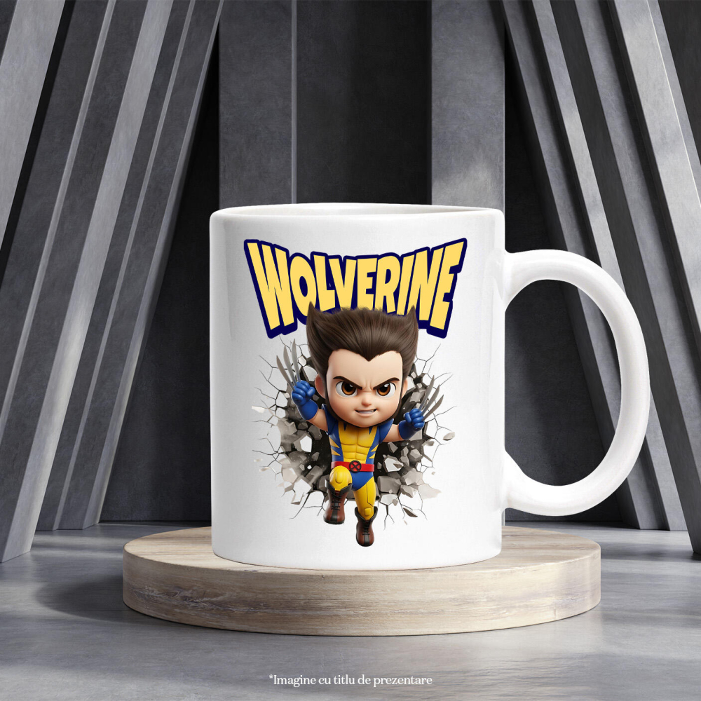 Cana Cu Wolverine: Cadru de Poveste - Întuneric și Curaj, Ceramica, 330ML [4]
