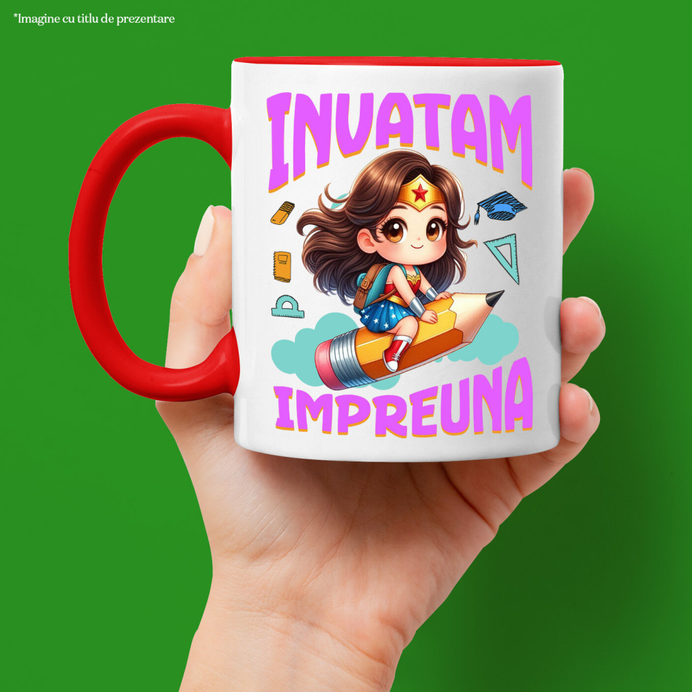 Cana Cu Wonder Woman – Joaca si Cunoastere, Ceramica, 330ML [3]