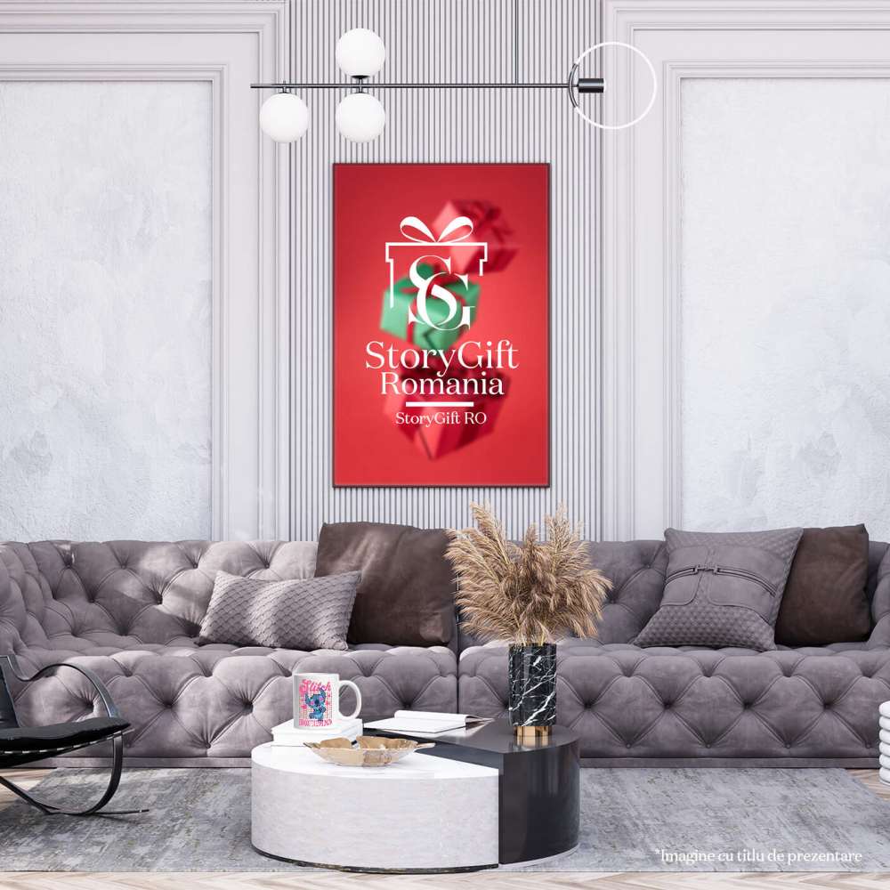 Cana Cu Zambetul Indragostit al lui Stitch Ceramica, 330ML, cu Maner Alb [4]