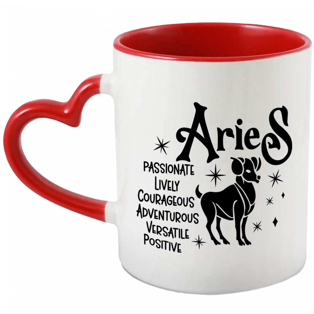 Cana cu zodia Berbec, ilustratie, zodie, astrologie, simbol, semn, pasionat, plin de viata, curajos, aventuros, versatil, pozitiv cu Maner Inima Rosie [1]