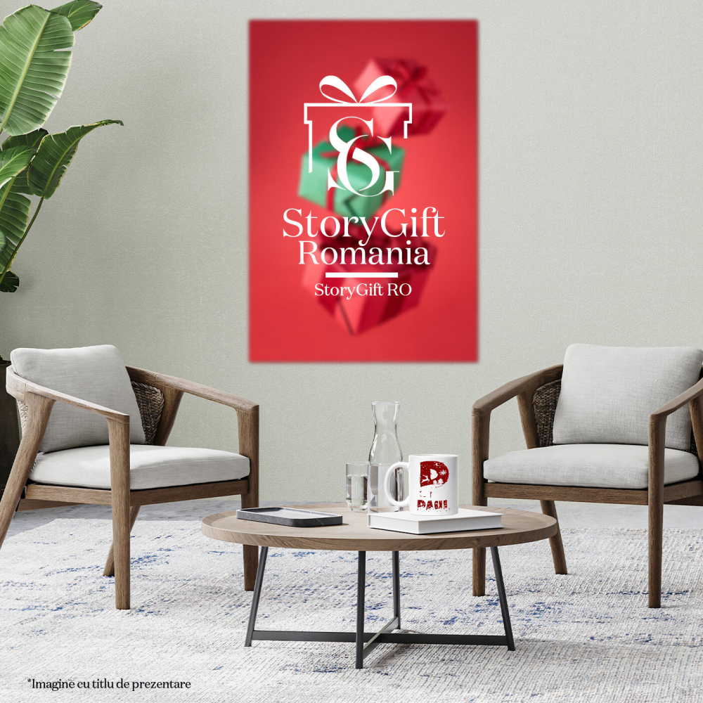 Cana Iubitorii De Iarna, Cangur, Fulgi De Nea, Text Nume Personalizat, Copii, Culoare Rosu, Cu Litera, 330ML, Ceramica, Cu Maner si Interior Alb [4]