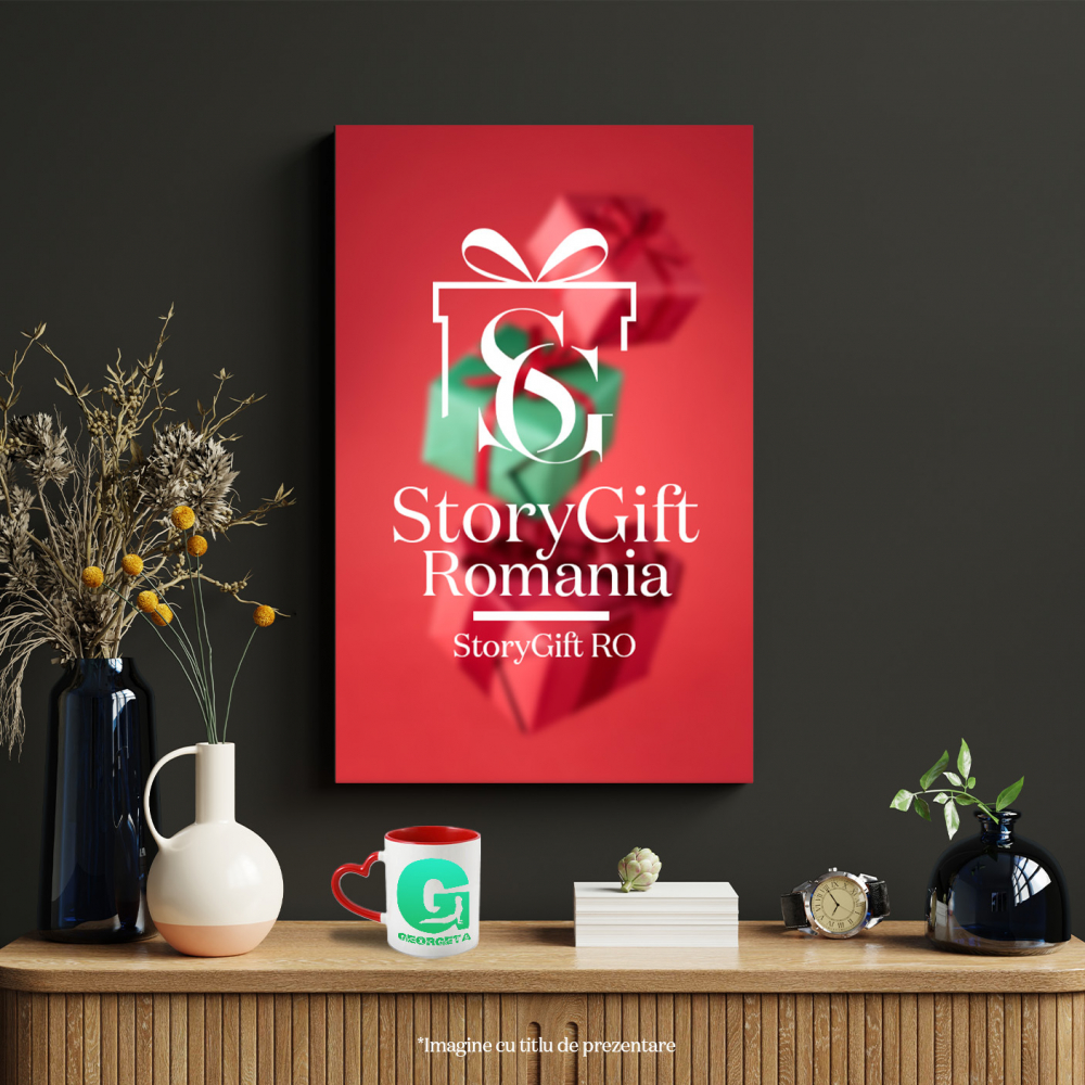 Cana Iubitorii De Yoga, relaxare, Meditatie, Text Nume Personalizat, Culoare Verde, Cu Litera, 330ML, Ceramica, Cu Maner Inima Rosie si Interior Rosu [4]