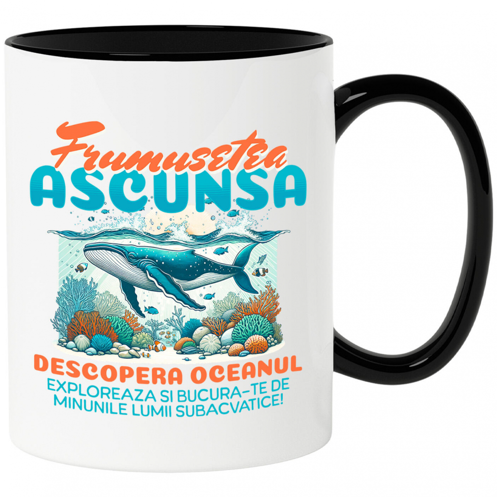 Cana Personalizata „Balena Sub Apa – Frumusețea Ascunsă a Oceanului Cadou Personalizat pentru Iubitorii de Mare și Viață Marină” [1]