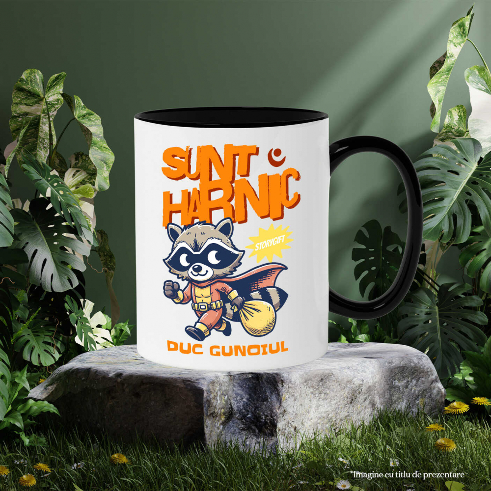 Cana Personalizata Animal Super-Erou „Sunt Harnic Duc Gunoiul” – Cadou Personalizat Copii – Costum Desene Animate pentru Băieți [3]