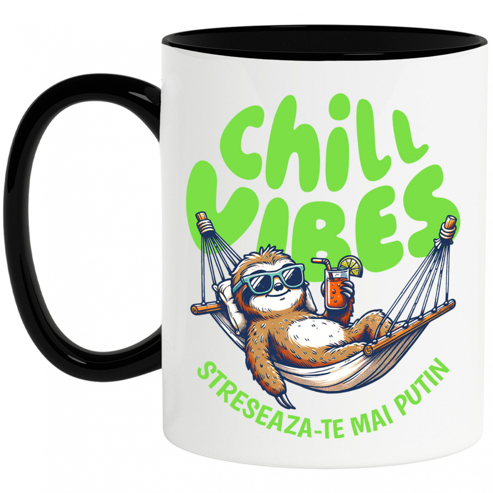 Cana Personalizata "Produse personalizate pentru vacanță – Animal leneș în hamac cu ochelari de soare și cocktail rece" [1]