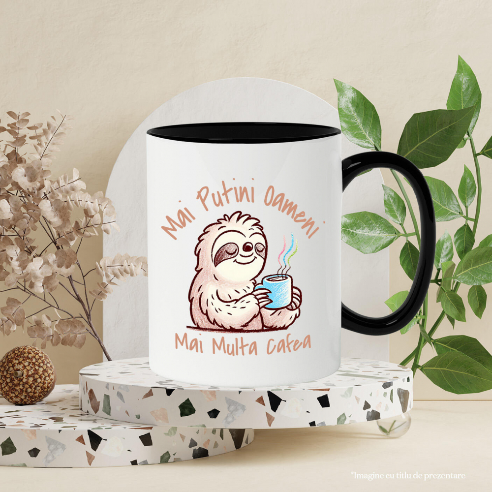 Cana Personalizata „Cana Personalizată „Mai Puțini Oameni, Mai Multă Cafea” – Cadou Amuzant pentru Iubitorii de Cafea” [3]