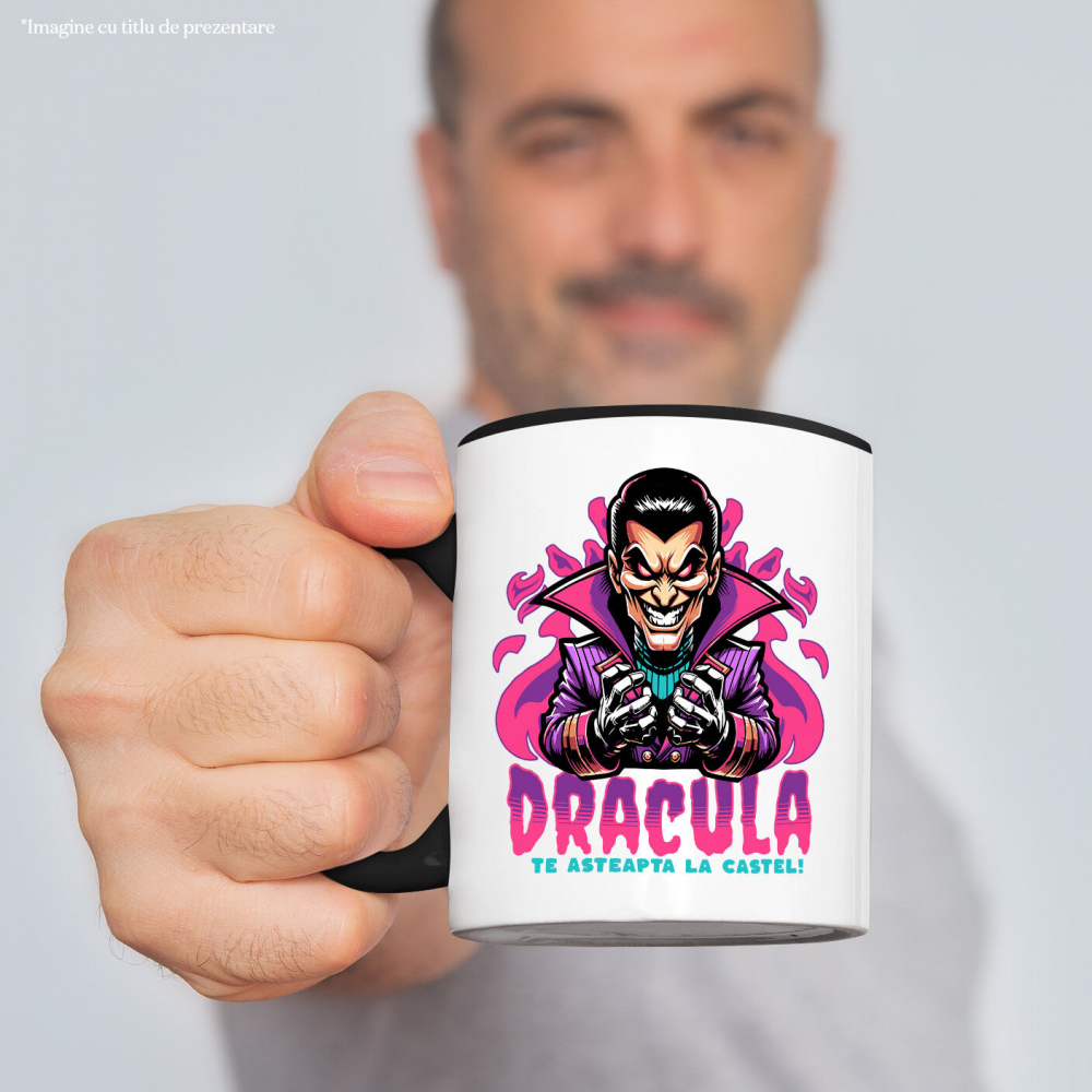 Cana Personalizata Animație Înfricoșătoare - Dracula Te Așteaptă La Castel - Cadouri Personalizate Halloween [2]