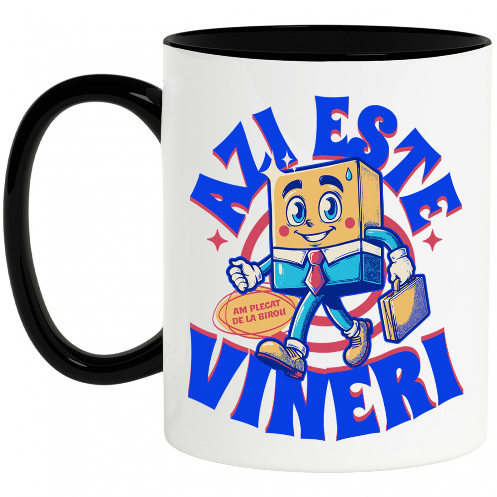 Cana Personalizata Animație Veselă în Costum Elegant – Cravată, Servietă și Viața de Birou [1]